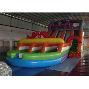 Exciting Commercial Inflatable Slide , Sea Animal Inflatable Slip and Slide