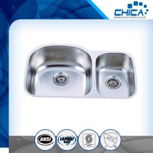 China Customized Single Bowl Undermount stainless steel kitchen Sink with satin finish on sale