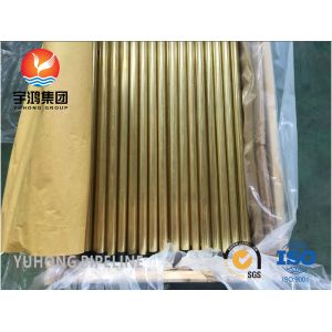 China ASTM B111 C44300 Seamless Copper Alloy Tubes Superior Heat Transfer Saltwater Corrosion Resistance for Marine Heat Exchangers Boilers Condensers on sale