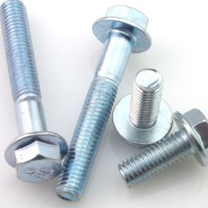 M10 M12 M16 Galvanized Steel Hexagon Head Flange Bolt Nickel Plating Serrated
