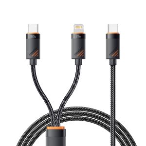 ESSAGER ES-X66 2 in 1 Cable USB C to Type C Lighting Data Charging Cable