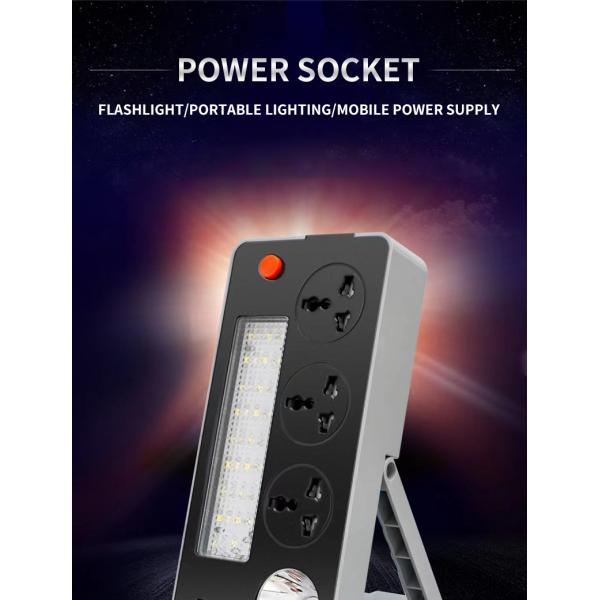 8000K Switch Usb Camping Plug Sockets Rechargeable Home Outdoor With Emergency Light