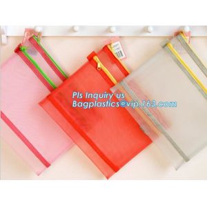 A3,A4,A5,B4,B5,B6,B8 file folder clear mesh bag printed logo document folder