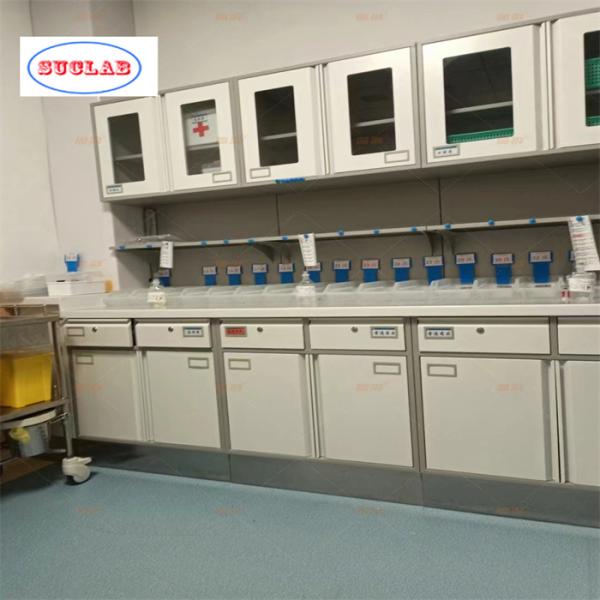 Hospital Furniture Disposal Cupboard Manufacturers with Three Section Slider and Adjustable Shelves