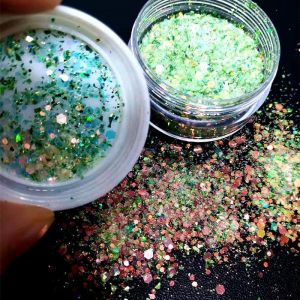 Resin Mixed Body Glitter Glittering Bling Open Circle Shaped for Nail Art Craft