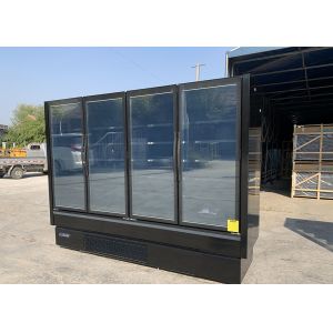 Plug In Air Cooling 4 Glass Door Merchandiser Freezer R404a Refrigerated