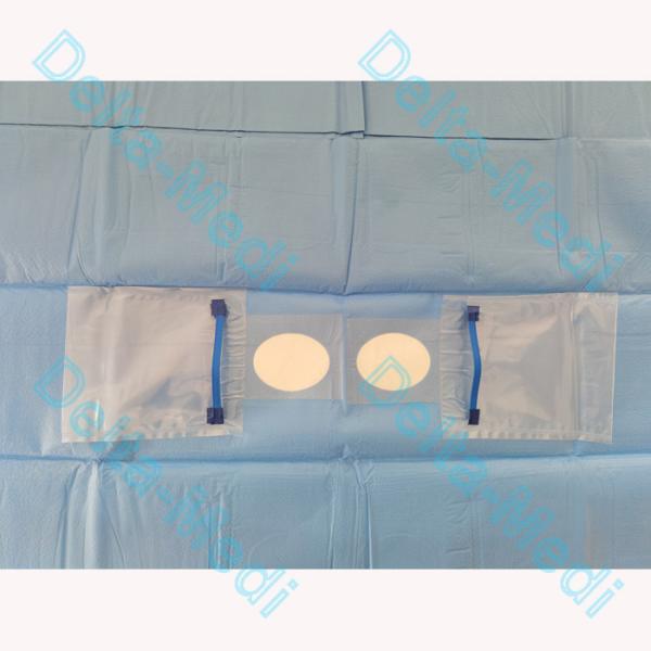 Quality Sterilized Reinforced Fenestration Surgical Eye Drape With Pouch wholesale