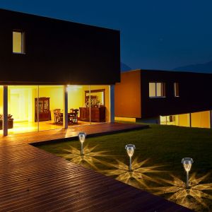 Solar Powered Path Lights ABS Material for Solar Garden Landscape Decorative