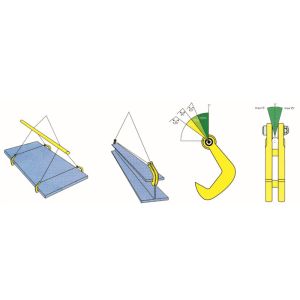 Double Steel Plate Lifting Clamp for H-shape T-shape L-shape Steel Plate Lifting