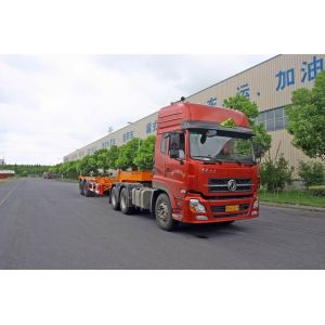 Two Axles Steel Container Trailer Chassis / 20 , 30 , 40 Foot Gooseneck Trailers