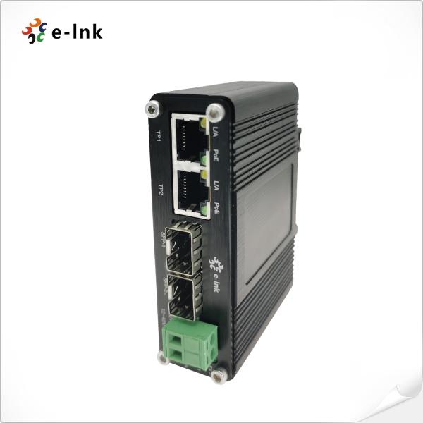 Quality Mini Industrial 2Port 10/100/1000T 802.3bt 90W PoE + 2-Port 100/1000Base-X SFP Ethernet Switch wholesale