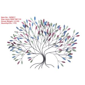 China Colourful Metal tree  wall art on sale