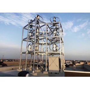 Rooftop Solar Wind Hybrid System / Vertical Axis Wind Turbine With Solar Panel