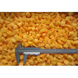 Cheap IQF Frozen Yellow Peach Dice, peeled &amp; pitted, 10*10*10 mm, 15*15*15 mm for sale
