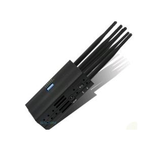 China 6 Antennas Portable Mobile Phone Signal Jammer Lithium Battery With AC Adapter on sale