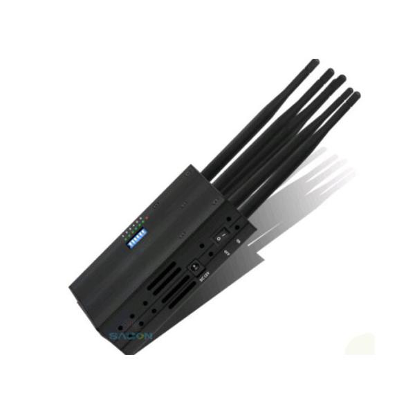 Quality 6 Antennas Portable Mobile Phone Signal Jammer Lithium Battery With AC Adapter wholesale