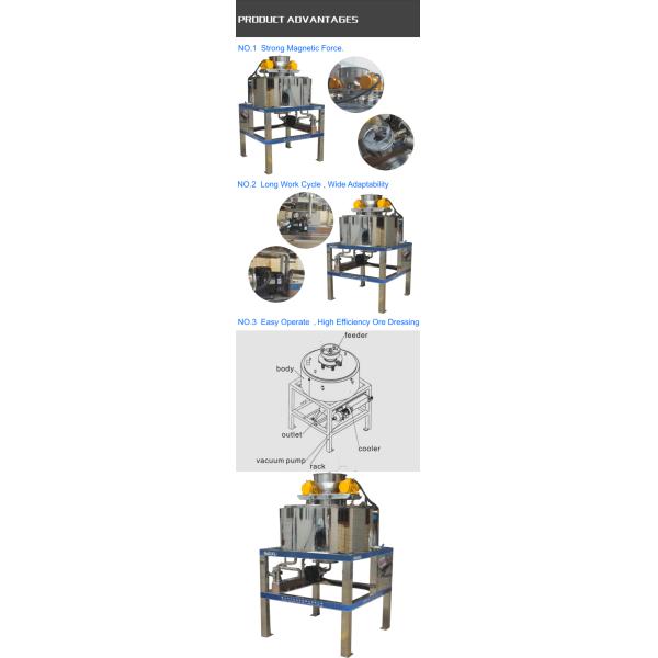 Rare Earth Drum Type Magnetic Separator Non Ferrous Metal Separator DRIED-POWDER