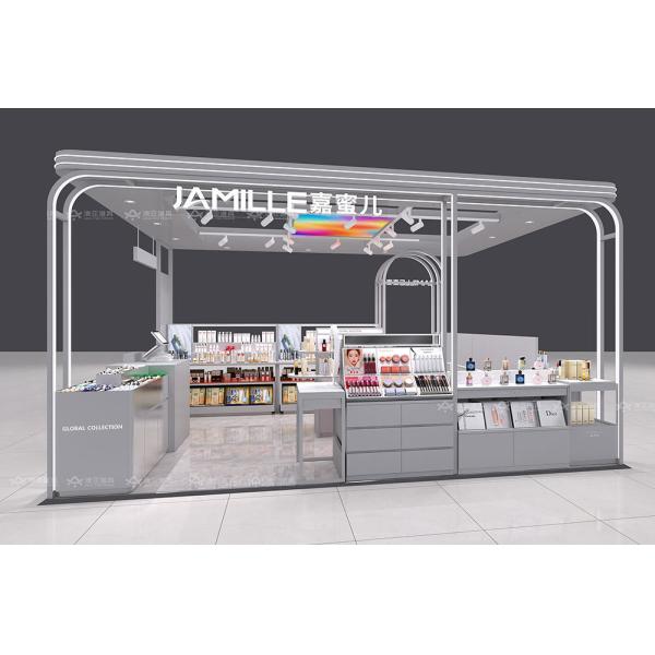 Skincare Shop Display Gray Series Makeup Shop Design Shelves for Cosmetic Store Design