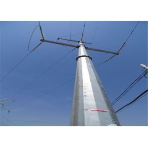 5 - 70m Power Monopole Transmission Tower Tensile Tested High Capacity