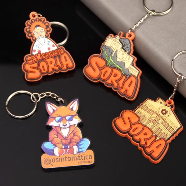 Quality Customised Soft Pvc Silicone Promotional Keychains Cartoon Anime Key Chains wholesale
