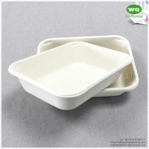 32 oz Unbleached Rectangular Food Tray,China 2022 Best sell biodegradable