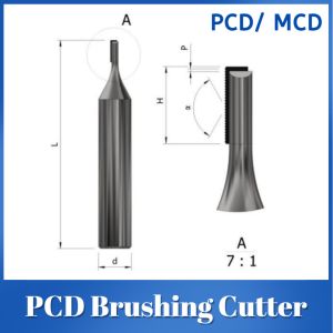 Precision PCD Diamond Brush Cutter Metal Texturing Polycrystalline Diamond Tools