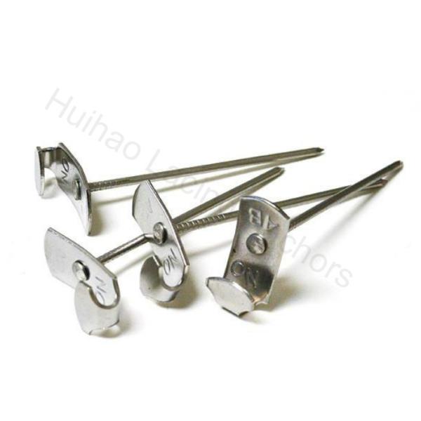 Quality 2-1 / 2" Insulation Fixing Pin, 14 Gauge Dia Stainless Steel Slim Lacing Anchors wholesale