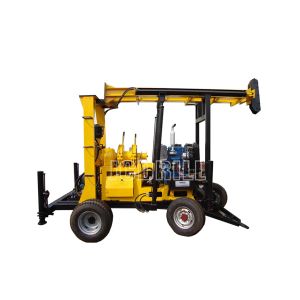 Trailer Base One Man Well Drilling Rig Driven By Diesel Engine 400m Depth