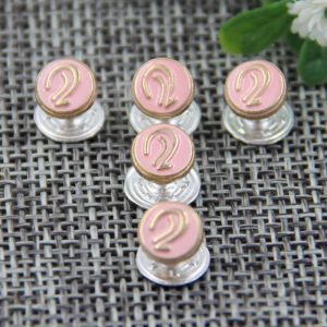 2018 Spring new pink color zinc alloy hardware 7 mm ear pattern bang nail rivets