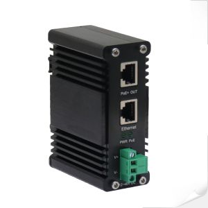 China 12~48V DC Power Input Industrial Gigabit PoE+ Injector on sale