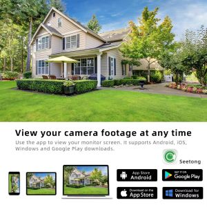 4.0mp Poe Cctv Home Security Dual light Night Vision Audio Seetong Ip Camera Two