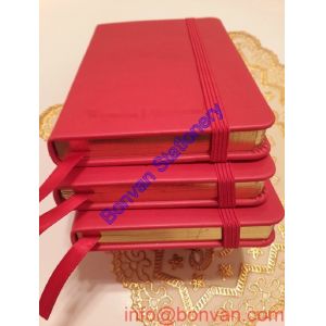 Cheap small quantity selling PU leather composition notebook,promotional leather notebook for sale