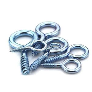 Cheap Hardening Zinc Plated Screw Eyes Round Head For Buildings / Engeering Equipment for sale