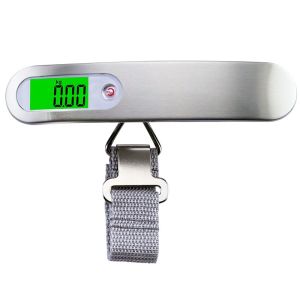 China Mini Electronic Hanging Luggage Scale 50kg LCD Digital Weighing Scale Stainless Steel ABS Material OEM Small Hanging Scales on sale
