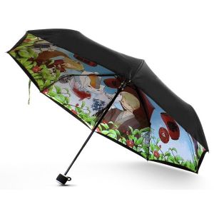 China Black Telescopic Automatic Travel Umbrella Manual Open Full Heat Transfer Printing on sale