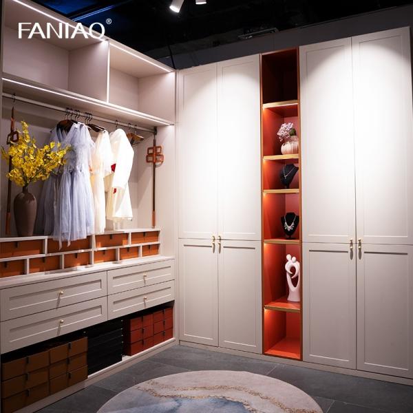 Quality European Style Customized Wardrobe Closet White Walk In Closet Design wholesale