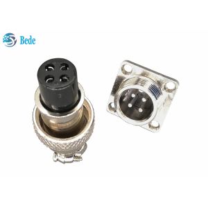 Cheap Cable To Panel Style GX16 Aircraft Cable Connectors With Square Flange 2~10 Pin for sale