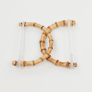 China Bamboo Bag Handles Replacement U Shape Plastic Purse Handbag Handles For DIY on sale