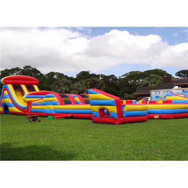 Quality Commercial Inflatable Ninja Course , Blow Up Assault Course UV Resistant High Safety wholesale