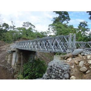 Cable Stayed Steel Girder Bailey Bridge With High Performance