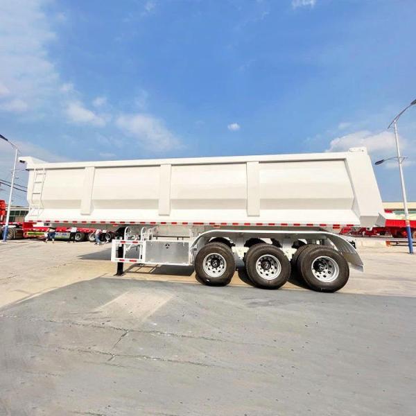 24m3 3-Axis Dump Semi-Trailer U-Shaped Bucket Standard (Size 9400mm×2400mm×3300mm)
