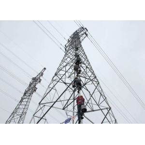 Welded 4 Angle Steel Transmission Tower 5m - 100m Height High Yield Strength