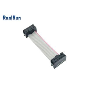 2×5 Header IDC Flat Cable ISO9001 2.54mm Pitch PA6T For PCB Board