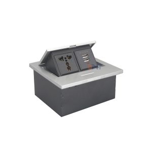 Factory customized intelligent power supply table pop up socket box with usb