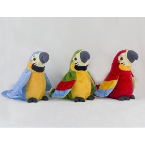 China 20cm Parrot Animal Plush Toys , Red / Blue / Yellow Color on sale