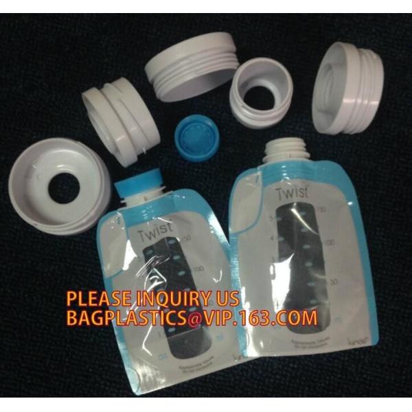 Zip lockk reusable drink pouch with spout bath tea bag zipper valve flat bottom