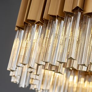 Luxury Led Crystal Chandeliers Dining Room Creative Rectangle foyer chandelier