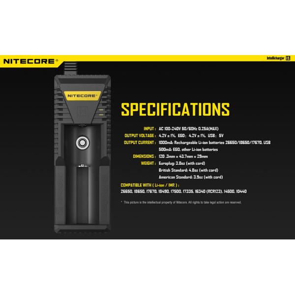 20160128222632_60573.jpg Nitecore 18650 battery charger nitecore i1 single smart charger Nitecore battery charger