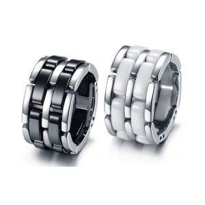 Cheap Between creative titanium steel ceramic ring single deformable ceramic ring for sale
