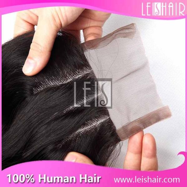 Quality new fashion cheap three parting lace closure 4*4 wholesale